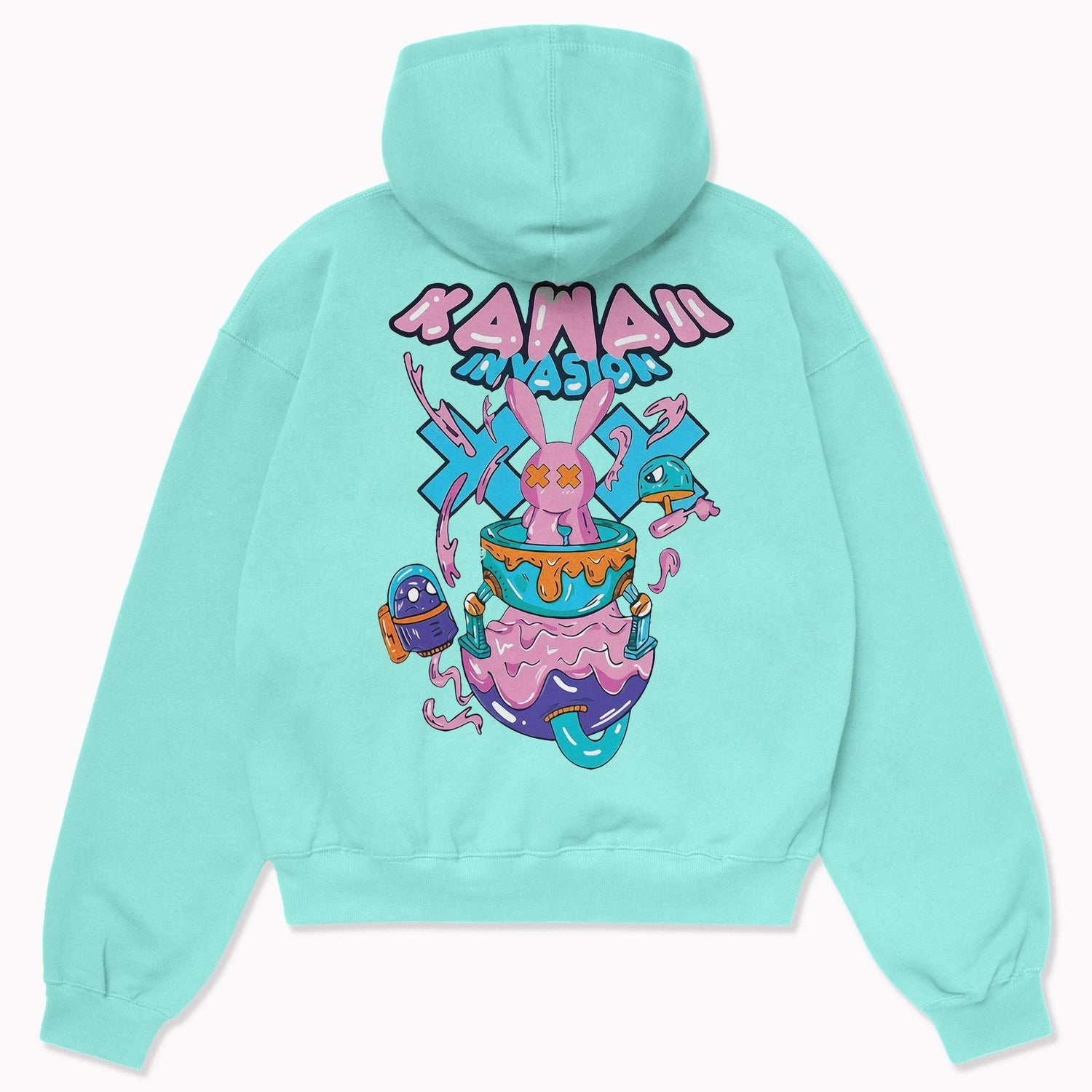 Kawaii Invasion Oversized Graphic Hoodie