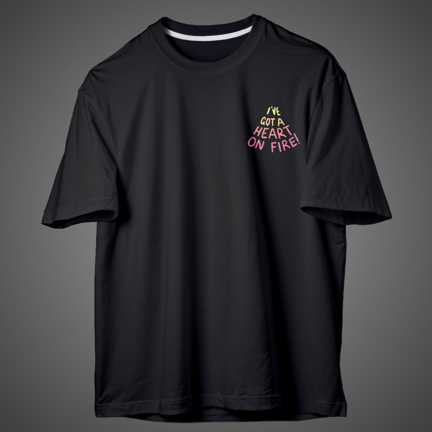 OVERSIZED HEART ON FIRE