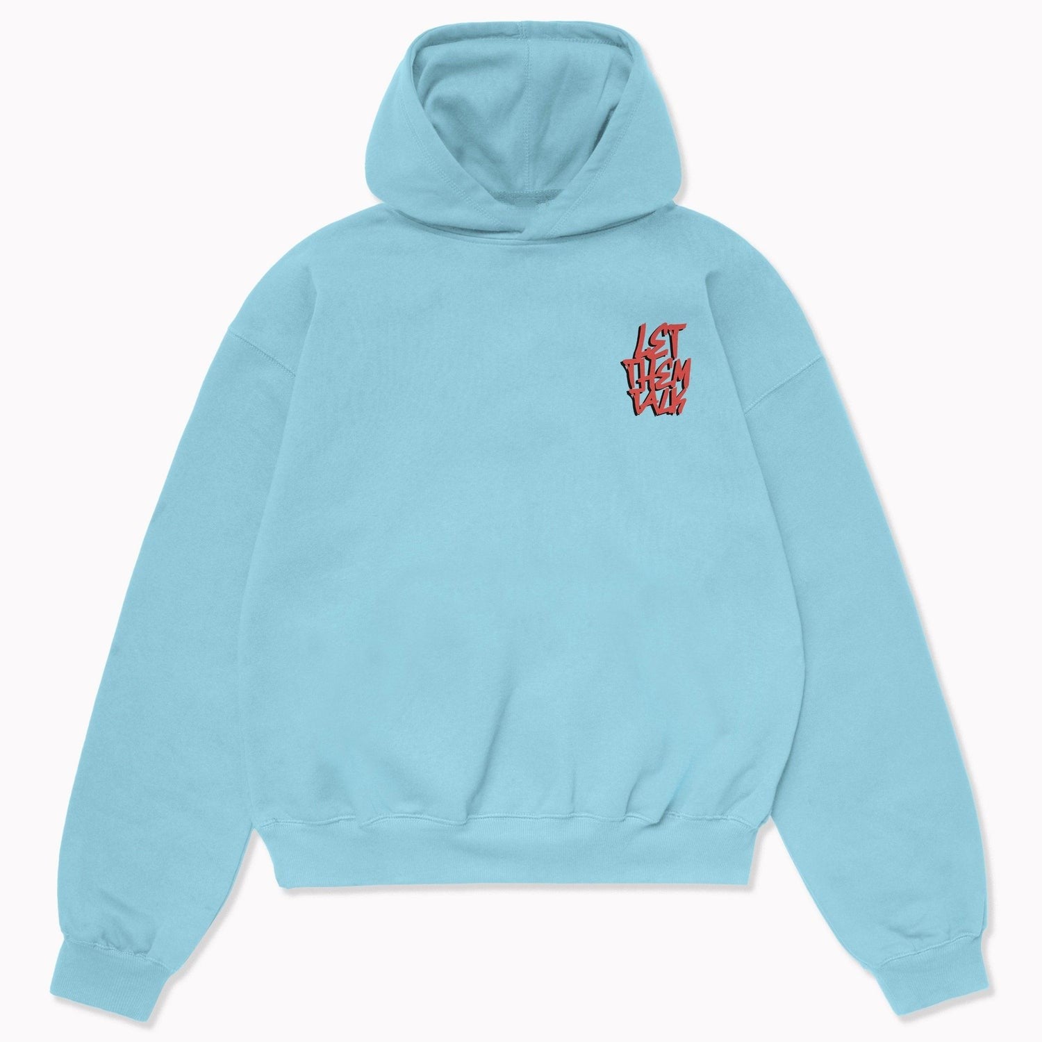 Let Them Talk Oversized Graphic Hoodie