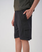 Black Terry Cargo Shorts