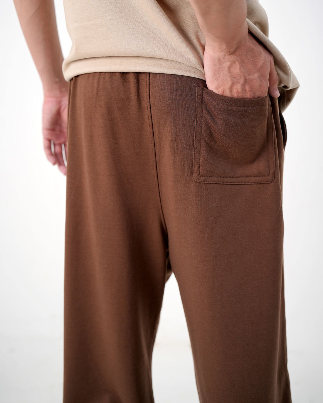Brown Straight Piping Trouser