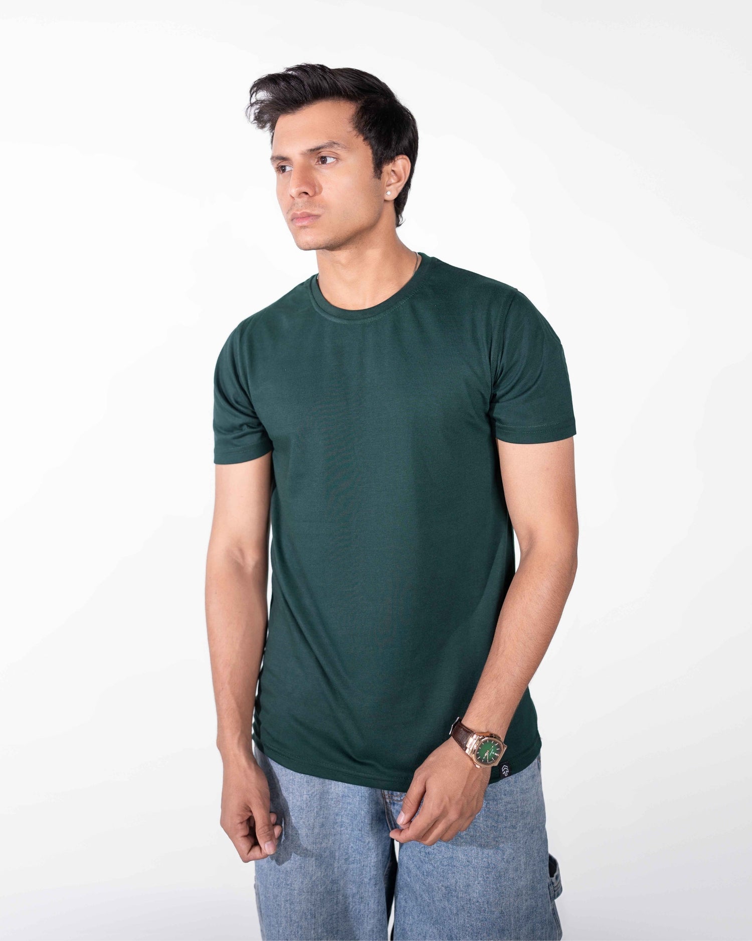 Bottle Green Basic Tee