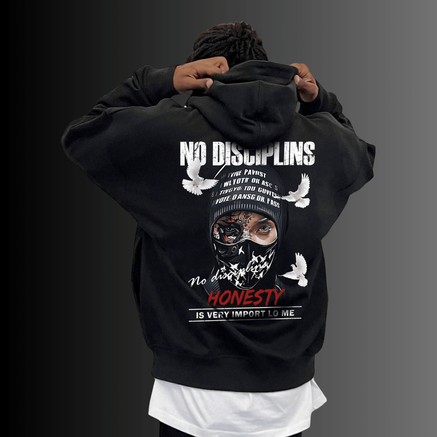 Discipline Oversized Graphic Hoodie