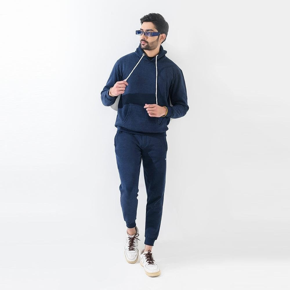 Navy Blue Fleece Hoodie