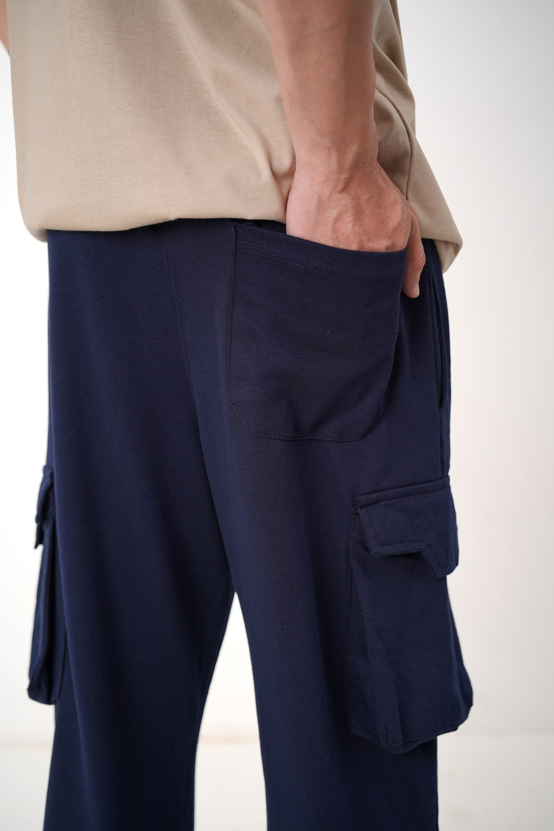 Navy Cargo Baggy Trouser