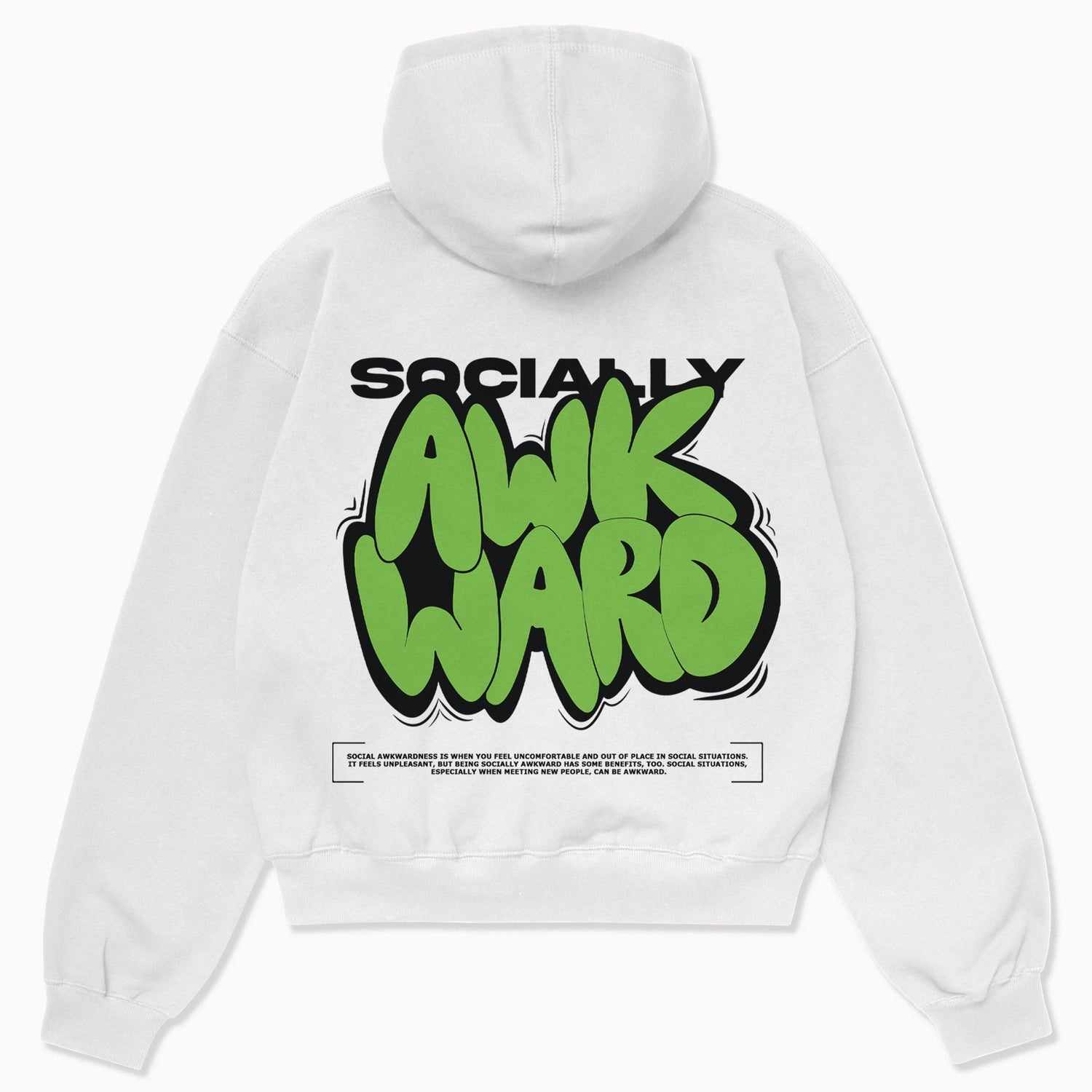 Socially Awkward Oversized Graphic Hoodie