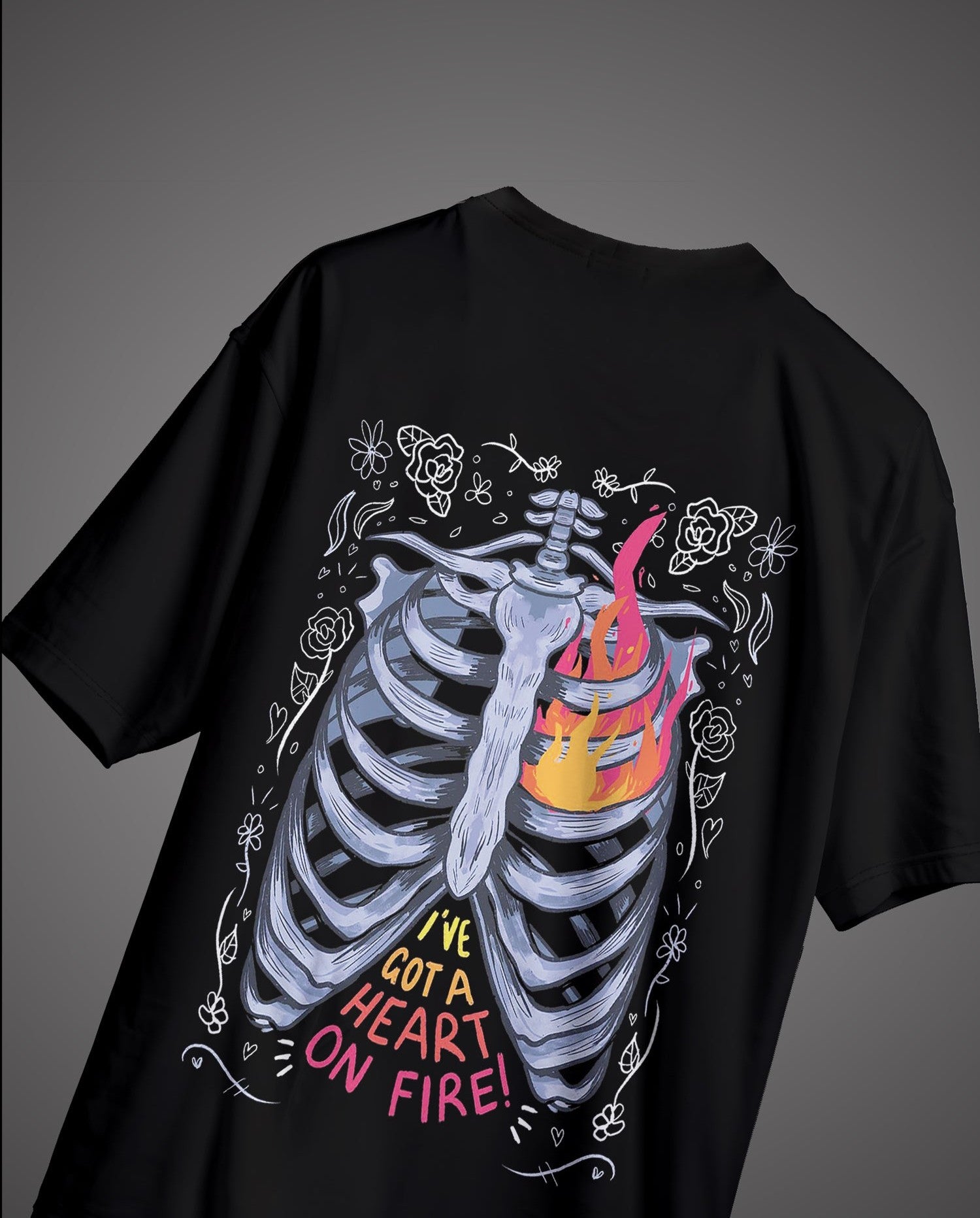 OVERSIZED HEART ON FIRE