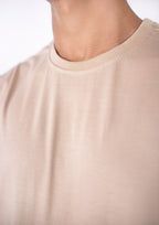 Light Cream Basic Tee